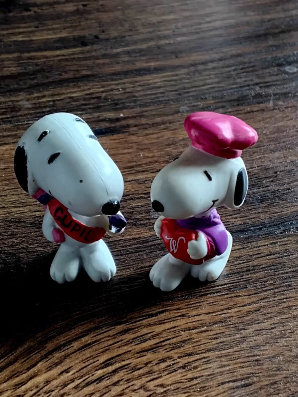 Peanuts "Snoopy" Whitmans Chef & "Snoopy" Cupid Figurines